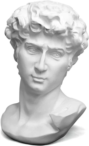Vista 6 de YUEOECOR Estatua griega de Diana de 14.2 pulgadas, busto romano clásico de mitología griega, escultura blanca para decoración del hogar