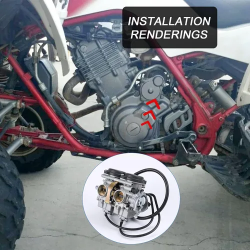 Vista 6 de JDMSPEED Nuevo carburador de reemplazo para Yamaha Raptor 660 660R YFM660 YFM 660R ATV Quad Carb 2001 2002 2003 2004 2005 Reemplaza 5LP-14900-00-00