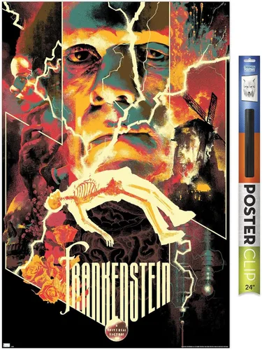 Vista 17 de Trends International Frankenstein - Póster de collage de pared, 22.375 x 34 pulgadas, versión premium sin marco