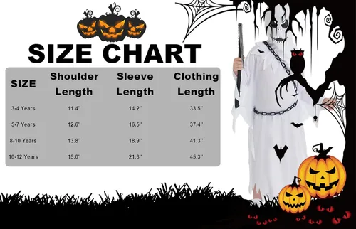 Vista 5 de QUJQOM Disfraz de fantasma de Halloween que brilla en la oscuridad para niños, capa blanca de fantasma abucheo para espeluznante truco o trato