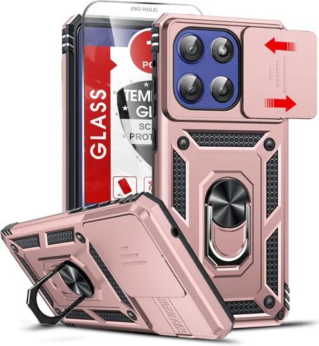 Vista 81 de LeYi Funda para Moto G Stylus 2022 4G (no compatible con 5G), funda para Moto G Stylus con 2 protectores de pantalla, funda protectora de grado Oro