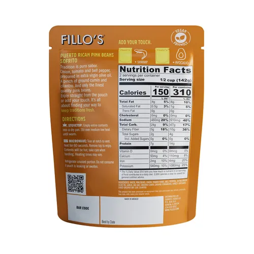 Vista 2 de FILLOS Frijoles y Sofrito Rosa Puertorriqueño, 10 OZ