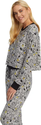 Vista 3 de Peanuts Snoopy Woodstock - Conjunto de pijama de 2 piezas para mujer