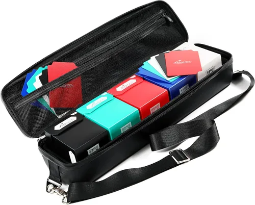 Vista 10 de Quiver Time Paquete: 1 funda negra para tarjetas Quiver + 5 bloques de cubierta 80+ para MTG, PM TCG, KeyForge, Dragon Ball Z, Netrunner