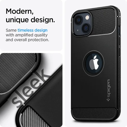 Vista 3 de Spigen Rugged Armor - Funda diseñada para iPhone 13 (2021), color negro mate
