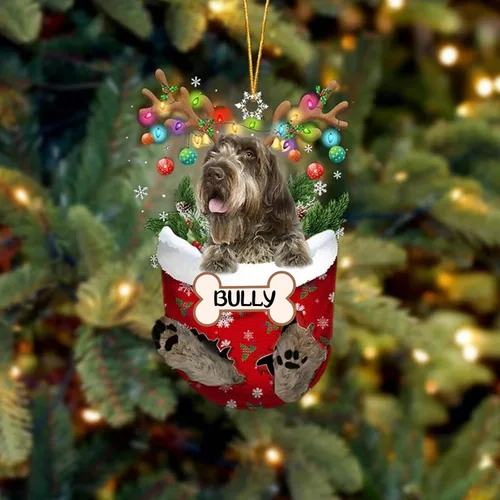 Vista 226 de IZI POD Affenpinscher Adorno de Navidad personalizado para perro, adorno de bolsillo de nieve para perro para árbol de Navidad, adorno acrílico
