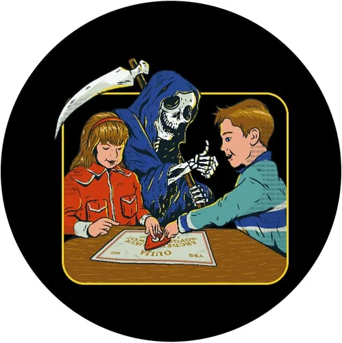Vista 3 de Divertido juego de Halloween para niños, Ouija Board Retro Ironic PopSockets intercambiables PopGrip
