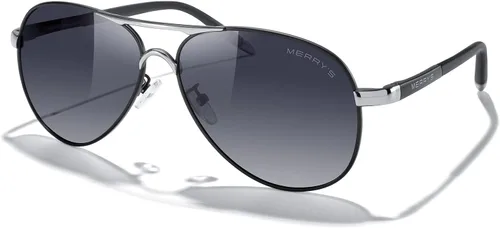 Vista 57 de MERRY'S, UV400 S8513, gafas de sol polarizadas para conducir, marco irrompible, para hombre.
