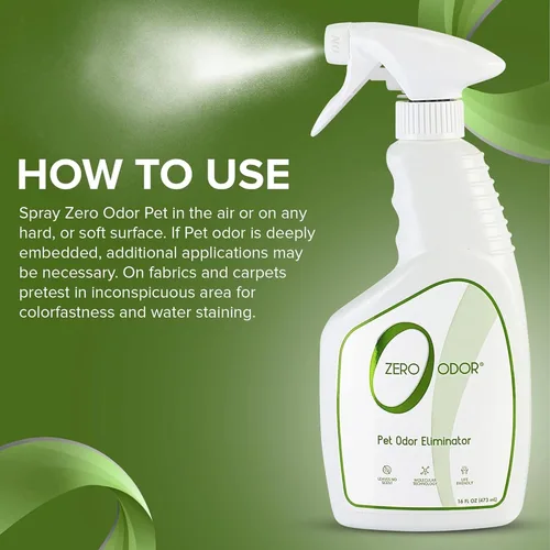 Vista 8 de zero Odor Pet Odor Eliminator, Trigger aerosol, 16 onzas