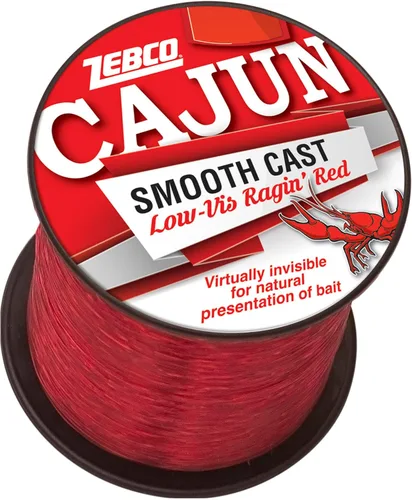 Vista 6 de Zebco Cajun Line Smooth Cast Fishing Line, Low Vis Ragin' Red