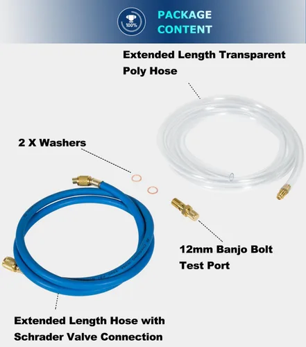Vista 5 de Kit de Servicio de Purga de Aire con Filtro de Combustible y Manguera de Polietileno y Perno Banjo para Motores Ford 6.4L Powerstroke Diesel F250