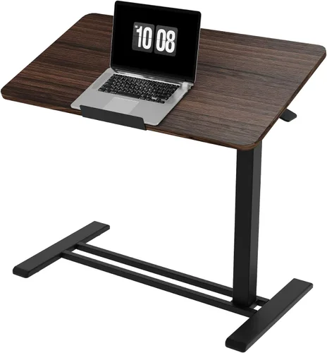 Vista 15 de FLEXISPOT H7 PRO Mesa de pie móvil ajustable para cama con ruedas neumáticas, mesa para laptop portátil, inclinable 90°, carro para computadora
