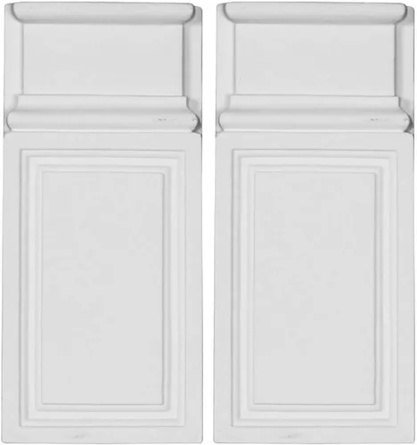 Vista 5 de Ekena Millwork PB04X10X01CL Bloques de zócalo Clásicos, 4 3/8"W x 9 5/8"H x 1 1/4"P, Imprimado