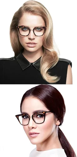 Vista 5 de Beison Lente clara del marco de las gafas de la moda de la MOD del ojo del gato para mujer