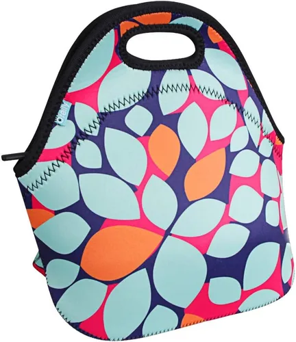 Vista 16 de Bolsa de almuerzo impermeable Ofeily para viandas con material de neopreno fino, bolsa de mamá, Negro