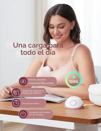 Vista 2 de Momcozy Extractor de leche manos libres estilo móvil usable M6 0.945 in, 2
