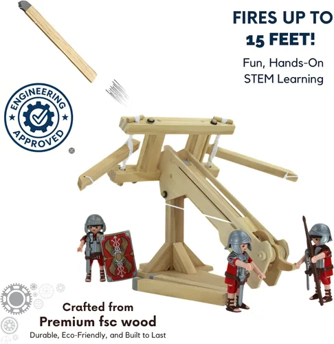 Vista 4 de Pathfinders Kit STEM - Ballesta romana Balista Kits de ciencia para niños de 8 a 10 años de 10 a 14 años Kits de tallo para niños de 12 a 14