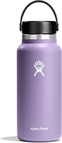 Vista 94 de Hydro Flask Botella de agua – Acero inoxidable aislado – Tapa flexible de boca ancha, antiderrames, a prueba de fugas y recargable en agave de 20
