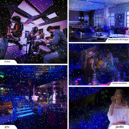 Vista 8 de Poeland Proyector Láser de Luces de Navidad con Control Remoto y Bloqueo de Seguridad, Luces de Jardín de Halloween para Interiores, Exteriores