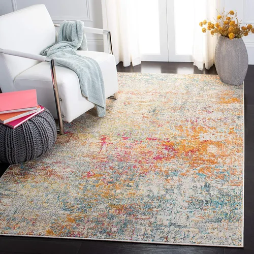 Vista 10 de SAFAVIEH Colección Madison - Alfombra de acento 2'2" x 4', negro y dorado, diseño abstracto moderno, no desprende pelusa y fácil cuidado, ideal