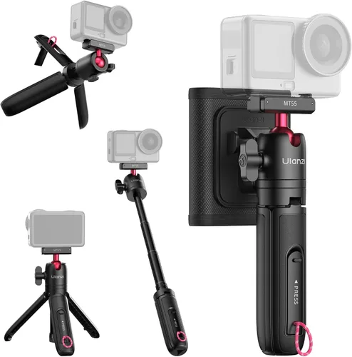 Vista 10 de ULANZI MT55 SnapGo Mini Trípode Selfie Stick, 4 en 1, 12.2 pulgadas Universal 1/4
