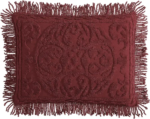Vista 29 de Beatrice Home Fashions Medallón de chenilla, funda estándar, azul