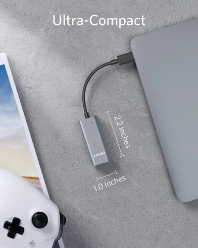 Vista 10 de Anker Adaptador USB C a Ethernet, concentrador de red portátil de 1 Gigabit, 10/100/1000 Mbps, para MacBook Pro, iPad Pro 2019/2018, ChromeBook