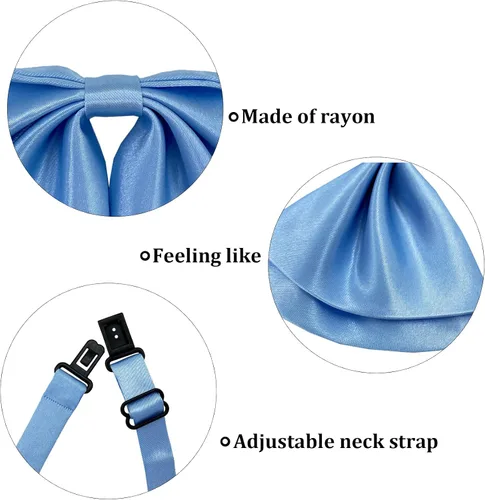 Vista 4 de Linda corbata de seda ajustable para mujer, semicírculo, corbata preatada para uniforme japonés, San Valentín, cosplay, fiesta B13, talla única
