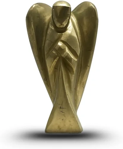 Vista 27 de Anaya Agate Estatua de ángel de amazonita, hermoso ángel de la guarda de 2 pulgadas, ángel de cristal natural, dijes de ángel tallados a mano