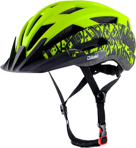 Vista 16 de Bilaki Casco de bicicleta para adultos, mujeres, hombres, jóvenes, niños, cascos ligeros de bicicleta de montaña con esfera ajustable y visera