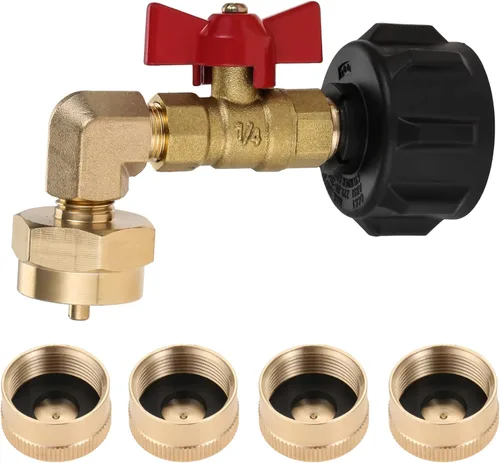 Vista 8 de Adaptador de codo de antorcha de quemador de malezas de propano, con ajuste de 1 libra y antorcha de conversión de rosca izquierda G3/8"-19