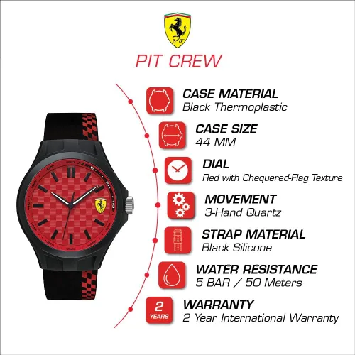 Vista 3 de Ferrari Reloj casual de cuarzo multicolor Modelo 0830325 para hombres