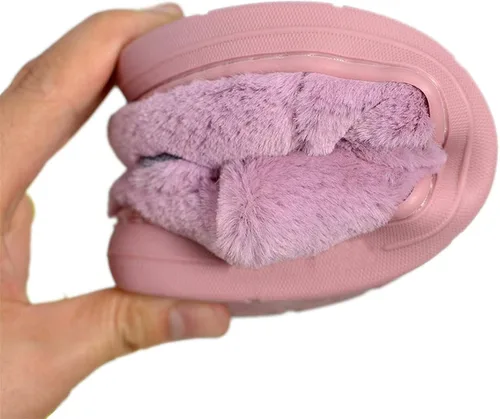 Vista 3 de LANFIRE Zapatillas de algodón para adultos y niños, zapatillas de hipopótamo, pantuflas para el hogar, pantuflas de felpa para animales
