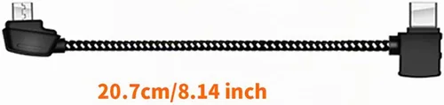 Vista 4 de Hanatora Cable de control remoto Micro-AB a USB C de 8.14 pulgadas para DJI Mavic Mini, Mini SE y Mavic 2 Pro/Zoom, Air, Pro Platinum; cable