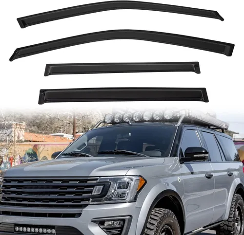 Vista 46 de Protectores de lluvia compatibles con modelos Trailblazer/GMC Envoy 2002-2009 para 5 pasajeros, visera de ventana lateral, deflector de viento