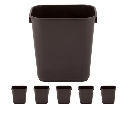 Vista 9 de Cubo de basura rectangular beige de 10 galones para restaurante, papelera comercial, papelera de plástico para oficina, cubo de basura para baño