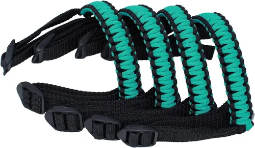 Vista 19 de BubbasGarageTv - Asas de Agarre de Paracord para Jeep Wrangler/Gladiator CJ YJ TJ JK JL JT (Verde Lima)