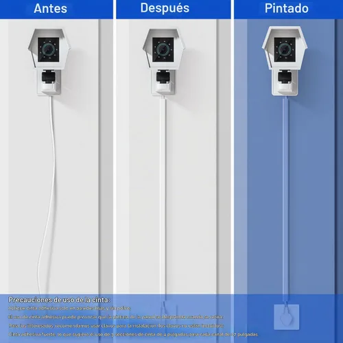 Vista 5 de Ocultacables de Pared para Un Cable, Cubiertas de Cable de Pared de 136 pulgadas, Kit de Cubierta de Cable de Instalación Fácil, Canaleta de Cables