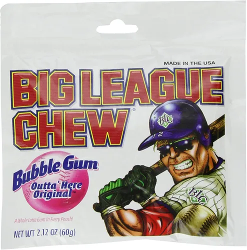 Vista 2 de Big League - Chicle masticable, original y uva, paquete de 2 (una caja de cada uno) (paquetes de 24 a 2.12 onzas en total)
