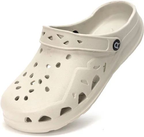 Vista 12 de HEVA Zuecos de jardín para mujer adulta, pantuflas clásicas sin cordones, sandalias deportivas de secado rápido