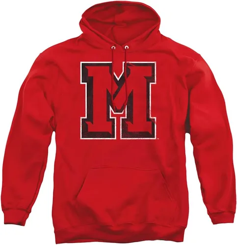 Vista 30 de Distressed College Primary Logo Adult Pullover Hoodie Collection 1 Universidad Estatal de Albany