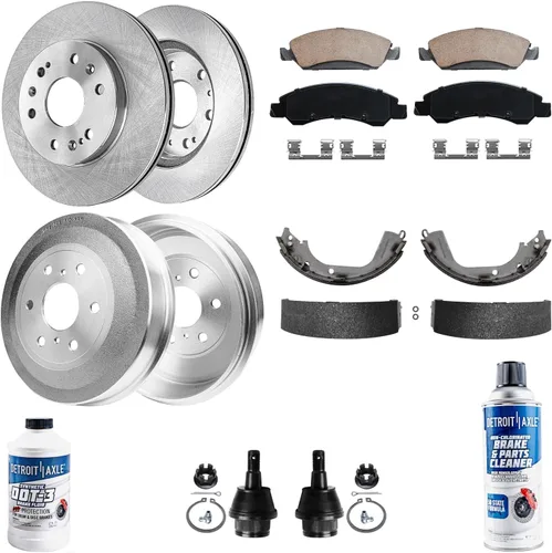 Vista 107 de Detroit Axle - 4 rotores de freno para Ford 1994-2004 Mustang, rotores de freno de disco delanteros y traseros 1995 1996 1997 1998 1999 2000 2001