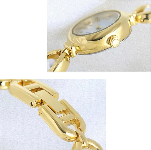 Vista 7 de ADSBIAOYE Elegante reloj de vestir de mujer perla reloj de moda oval dial regalo reloj impermeable para mujer