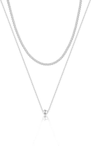 Vista 41 de Collares en capas para mujer, chapados en plata, delicada cuerda torcida de serpiente, delicado collar en capas, gargantilla de diferentes