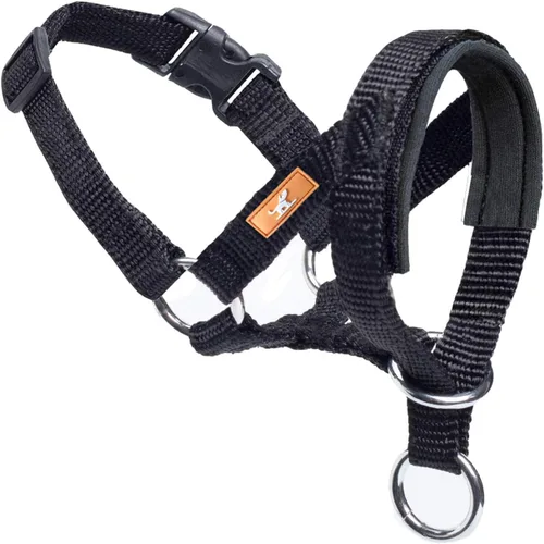 Vista 9 de Collar de cabeza de perro con tela suave, arnés para la cabeza para evitar tirones del perro, correa para la cabeza para perros pequeños, medianos