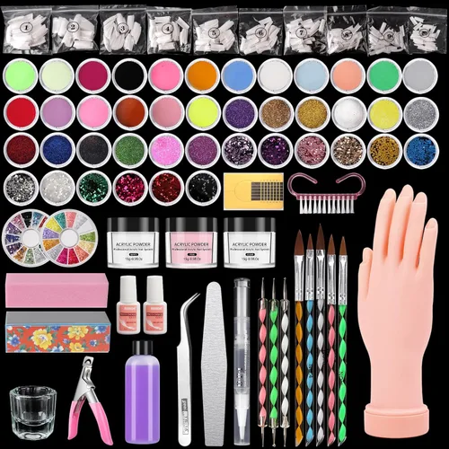 Vista 9 de Mano de práctica de uñas para uñas acrílicas, kits de entrenamiento de práctica de mano de uñas flexibles, mano de uñas postizas de goma
