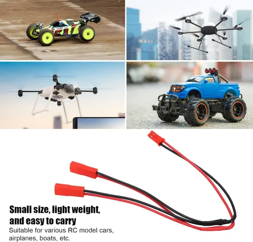 Vista 3 de Dilwe Cable de conector de enchufe RC JST, portátil JST macho hembra Y Cable 1 hembra a 2 macho adaptador paralelo cable cable para RC coche avión
