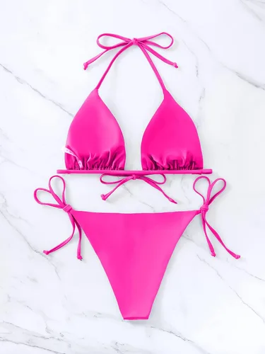 Vista 14 de Rajputana Conjunto de bikini para mujer, traje de baño brasileño de dos piezas con tanga