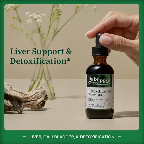 Vista 3 de GAIA HERBS PRO Fórmula de desintoxicación - Apoya la salud del hígado y la desintoxicación* - Cardo mariano, muelle amarillo y más - 2 onzas