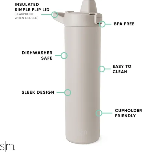 Vista 2 de Botella de agua filtrada Simple Modern Botellas de agua de viaje con filtro de carbono de acero inoxidable aislada Reutilizable para agua